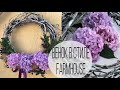 ВЕНОК ИЗ ЖИВЫХ ЦВЕТОВ В СТИЛЕ FARMHOUSE с гортензией || WREATH ON THE DOOR FROM LIVING FLOWERS