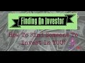 Finding An Investor For Your Career or Label