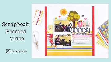 Scrapbook Process Video | Summer Shenanigans | Simple Stories | Summer Scrapbooking | Becki Adams