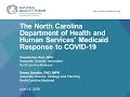 North carolina department of health and human services medicaid response to covid19