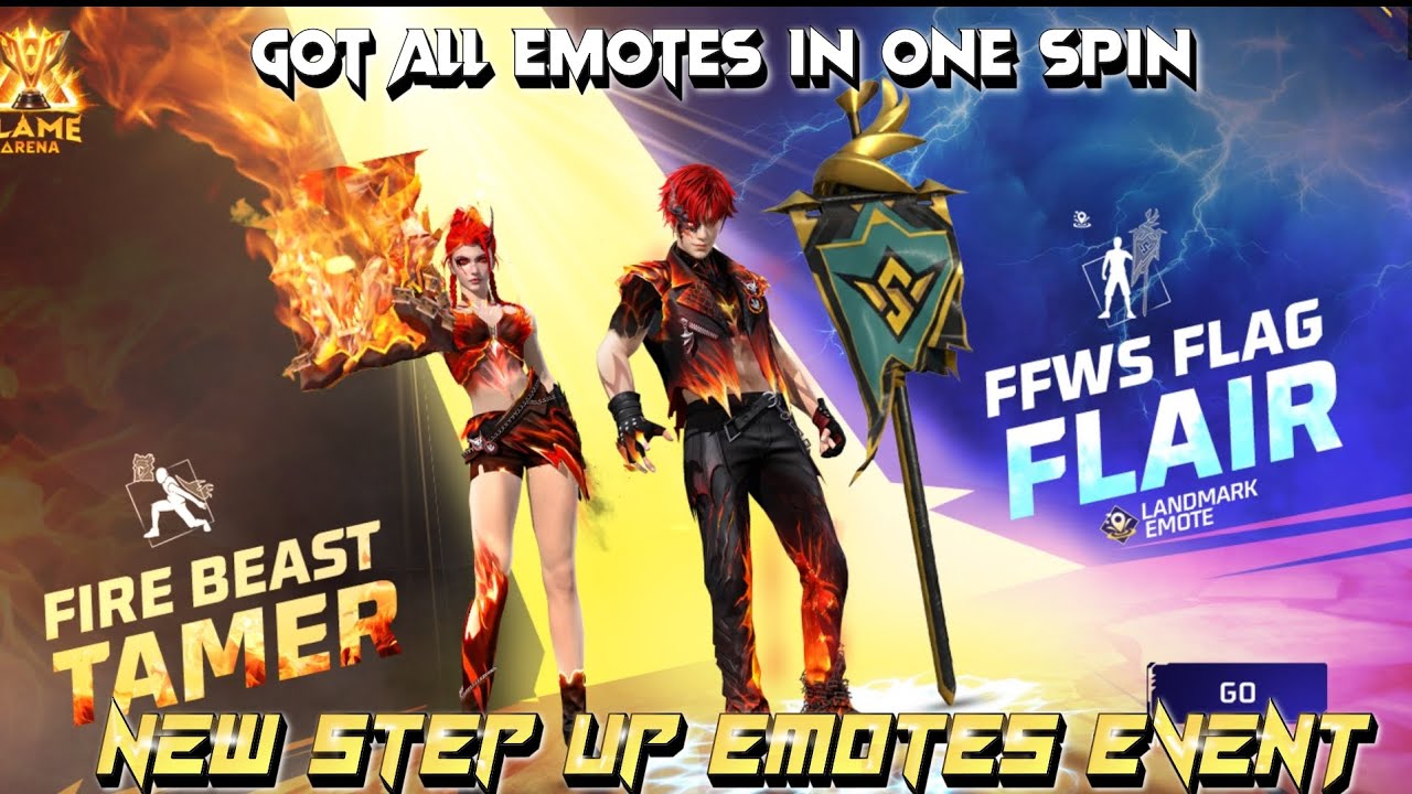 NEW STEP UP EMOTES EVENT😍🔥II GOT ALL EMOTES IN ONE SPIN🛑 #freefire #newevent #girlgamer