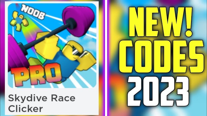 Roblox - Skydive Race Clicker Codes - Vitórias grátis (dezembro de 2023) -  Listas Steam