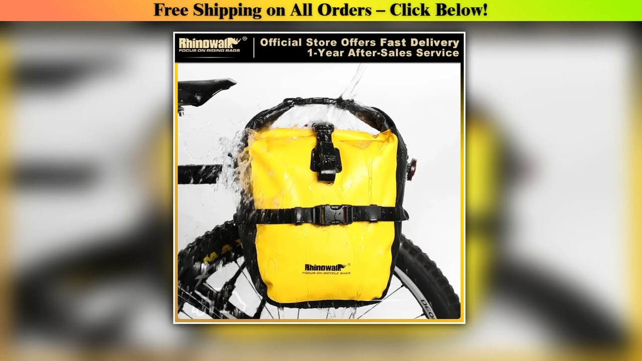 Rhinowalk 20L Bicycle Pannier Bag Bike Waterproof Portable Bike Bag Big storage Trunk Pack Cycling