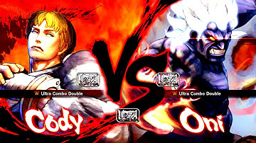 Cody vs Oni (Hardest AI CPU) - Ultra Street Fighter 4