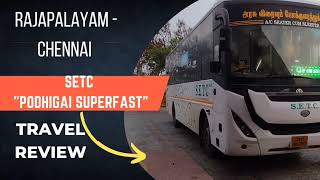 SETC "PODHIGAI" SUPERFAST TRAVEL VLOG I RAJAPALAYAM - CHENNAI #setc #bus #travel #vlog #mgleera #tn screenshot 1