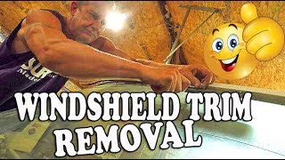 How To REMOVE Chrome Windshield TRIM - Ford Bronco How To Remove Windshield Trim On Obs Ford Bronco