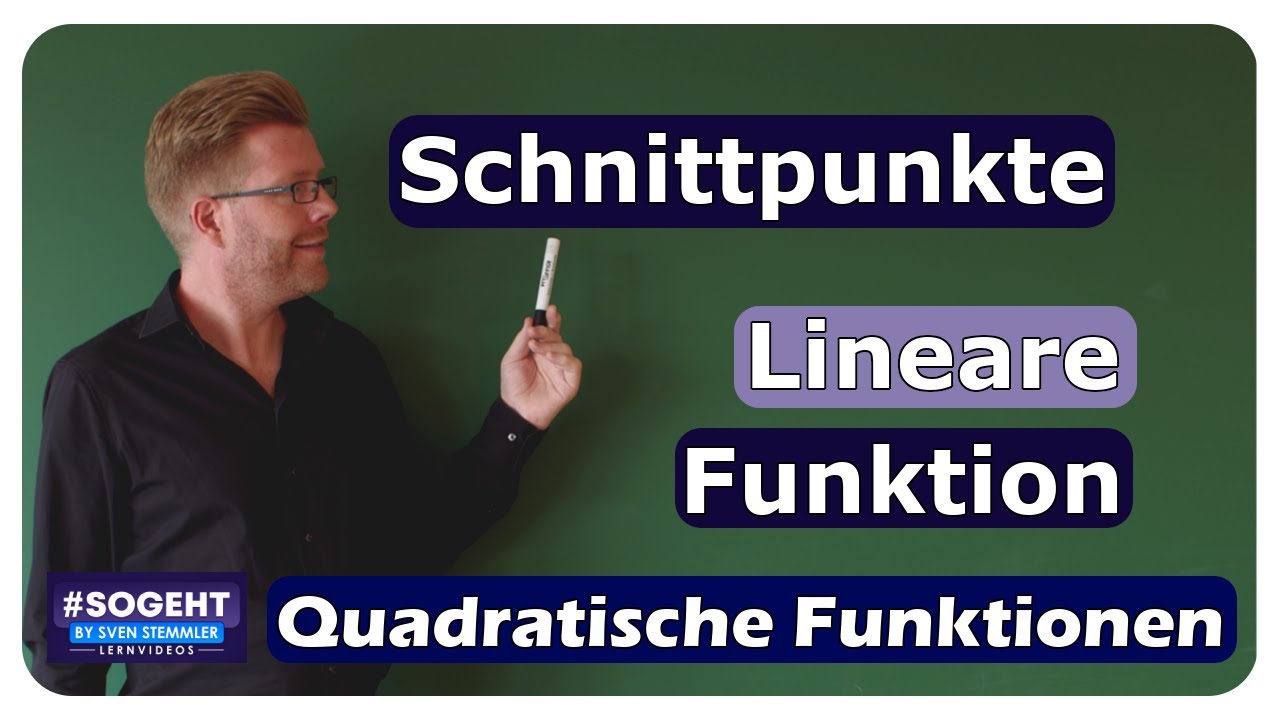 Vorschaubild zum Lernvideo "Schnittpunkte von quadratischen und linearen Funktionen - einfach und anschaulich erklärt"