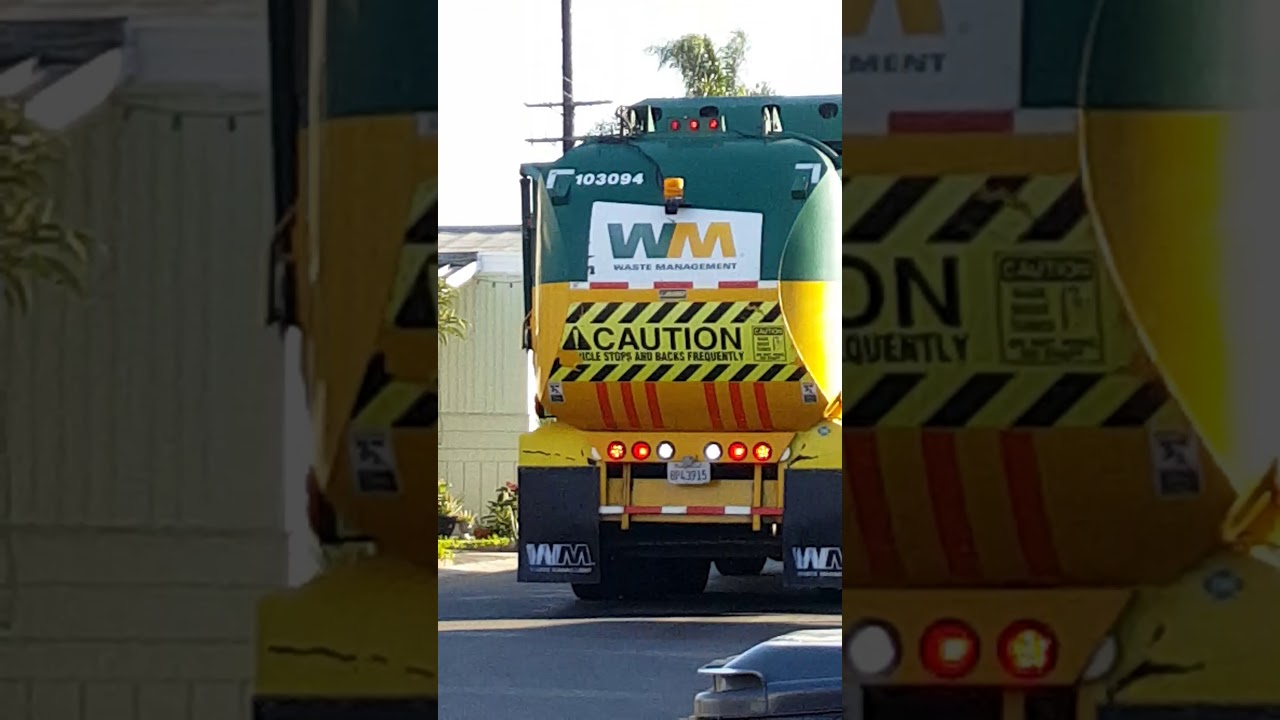 Yard waste garbage truck pickup overloaded YouTube