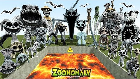 DESTROY NEW ZOONOMALY MONSTERS FAMILY & MONSTERS POPPY PLAYTIME 3 in LAVA HOLE - Garry
