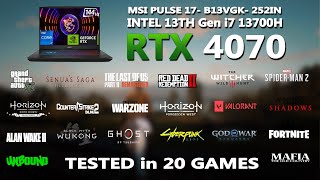 RTX 4070 + i7 13700H Gaming Benchmark Test in 20 Games | MSI Pulse 17 | Is it enough in 2025 |