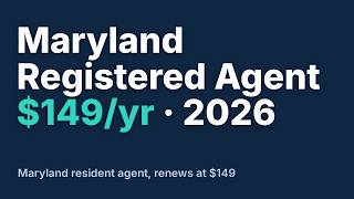 Maryland Resident Agent 2026 - Rules, Cost & How to Change
