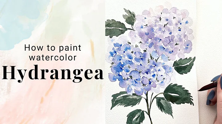 How to paint watercolor Hydrangea - watercolor flower tutorial - day 19