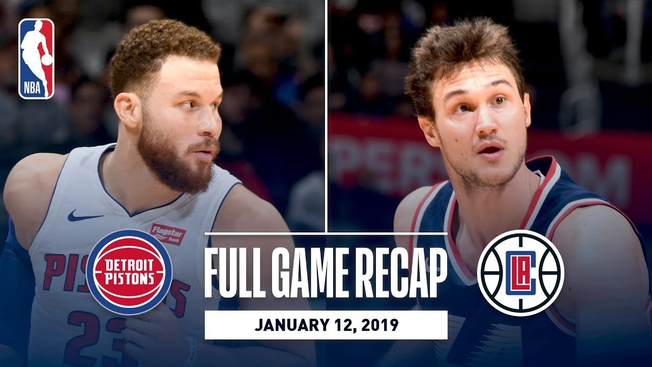 Full Game Recap Pistons vs Clippers Blake Griffin Drops 44 In His
