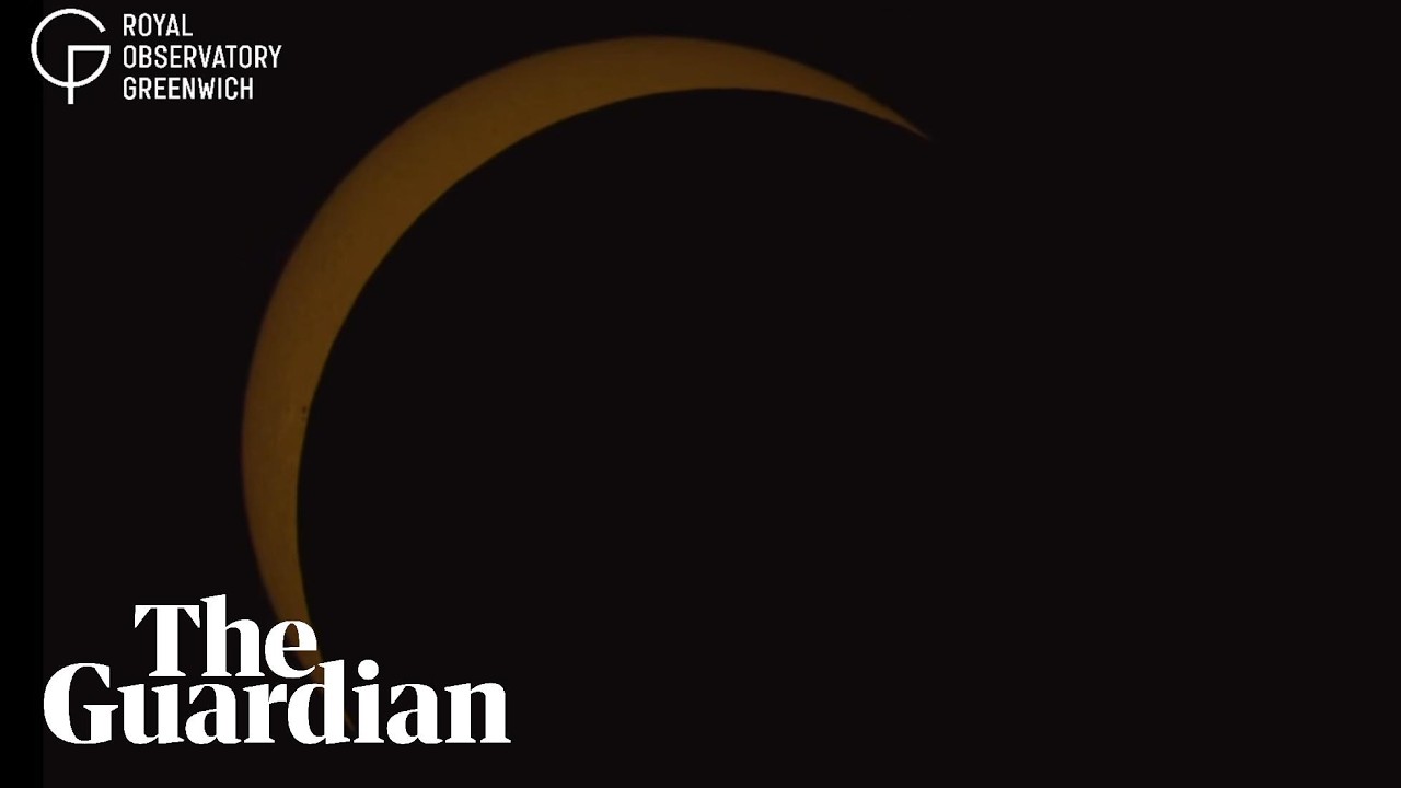 Live Scene from Royal Observatory Greenwich as UK experiences Partial Solar Eclipse