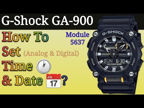 Casio G-Shock GA-900 | How To Set Time & Date (Tutorial) | Module 5637