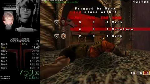 Quake 3 Arena (Any% Nightmare) [1:25:25] (RTA)