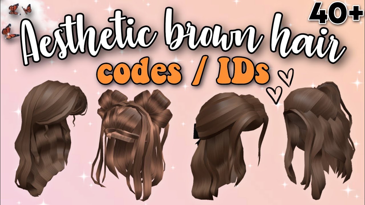 40 Aesthetic Brown Hair Codes Ids For Bloxburg Girls Boys New Brunette Hair Decals Roblox Youtube - roblox hair decals