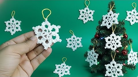 CROCHET: How to Crochet a Snowflake Ornament | Crochet Snowflake Tutorial 