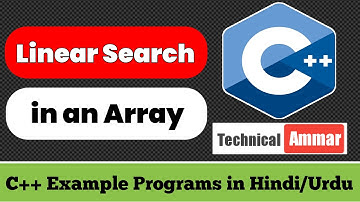 Searching in Array | Linear Search in C++ | C++ Example Programs #91