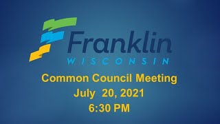 Common Council  - 07/20/2021 6:30 PM