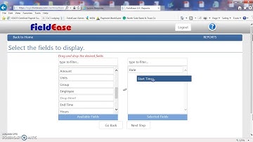 Creating Your Field Ease Report
