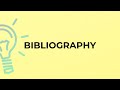 Bibliography Meaning - YouTube