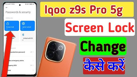 Iqoo z9s pro 5g screen lock kaise change kare/ Iqoo z9s pro 5g pattern lock change kaise kare