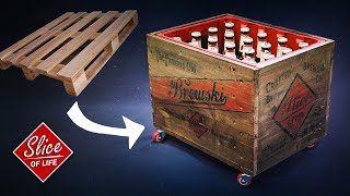 I made a VINTAGE BEER CRATE from a pallet