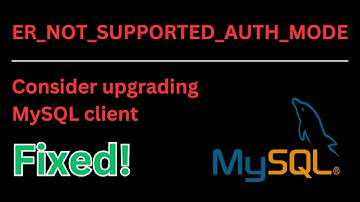 MySQL Auth Mode Error - Fixed!
