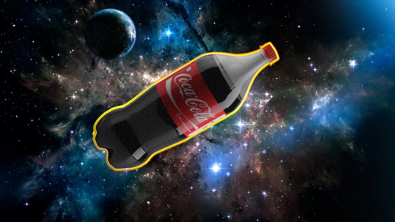 Конфета которую можно есть в космосе. Кока кола в космосе. Космос в бутылке. Coca Cola со вкусом космоса. Реклама в космосе Кока кола.