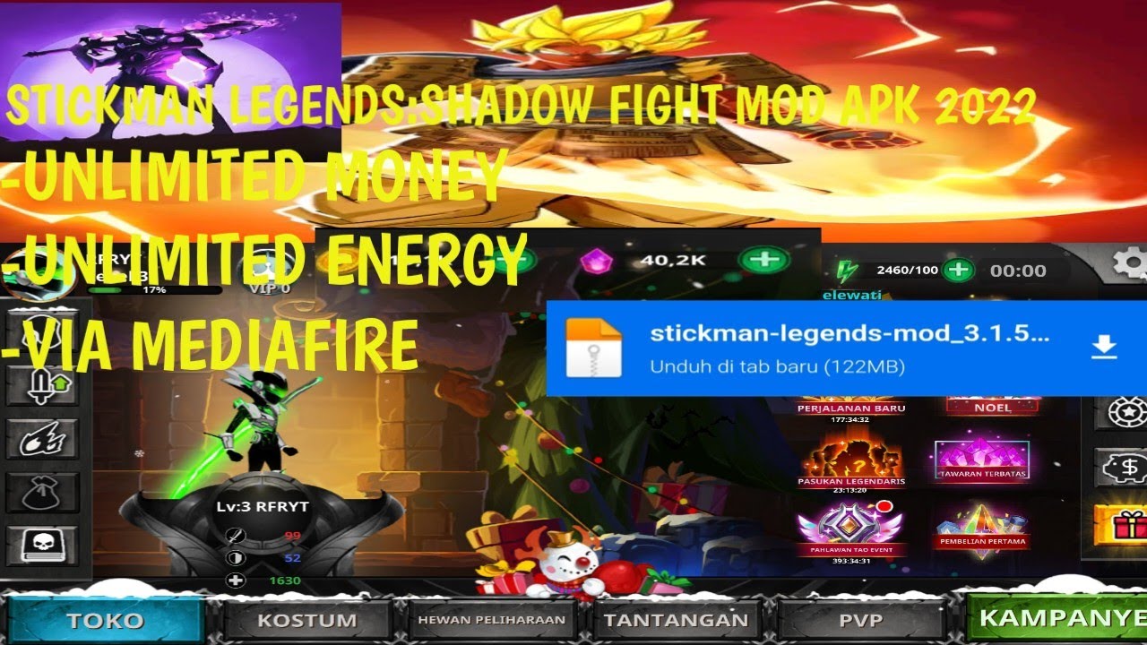 STICKMAN LEGENDSSHADOW FIGHTMOD APK UNLIMITED MONEY 2022 YouTube