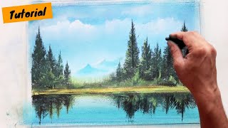 Painting a realistic landscape by soft pastels | A real time art tutorial for students screenshot 5