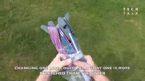 Changing a set of kitesurf lines