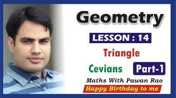 Cevians of Triangles in Hindi & English - Problems & Solutions for SSC || Lesson - 14 ( Part -1 ).