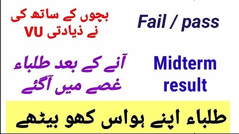 Students Reaction after midterm result spring 2022 #vu | Funny VU students reactions