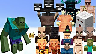 Great Minecraft Battle:mutant zombie vs all mobs #minecraft #viral