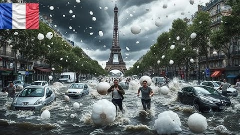 Horror in France: Hailstorms destroy dozens of homes — Paris submerged in urban flash floods