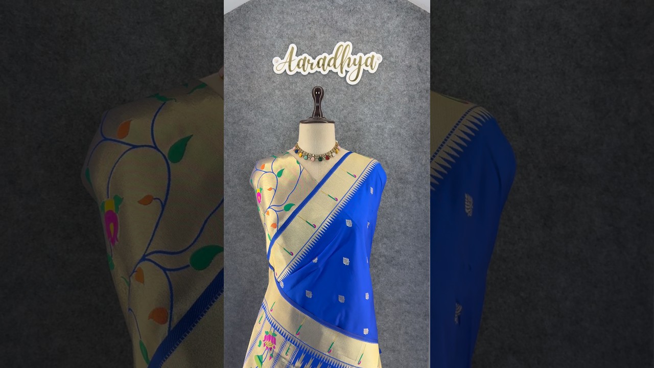 Floral Meena Zari Pallu Paithani Silk Saree