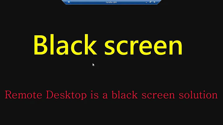 Remote desktop black screen resolution