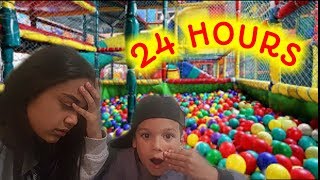 WE STAYED OVERNIGHT IN A SOFTPLAY - 24 HOUR CHALLENGE