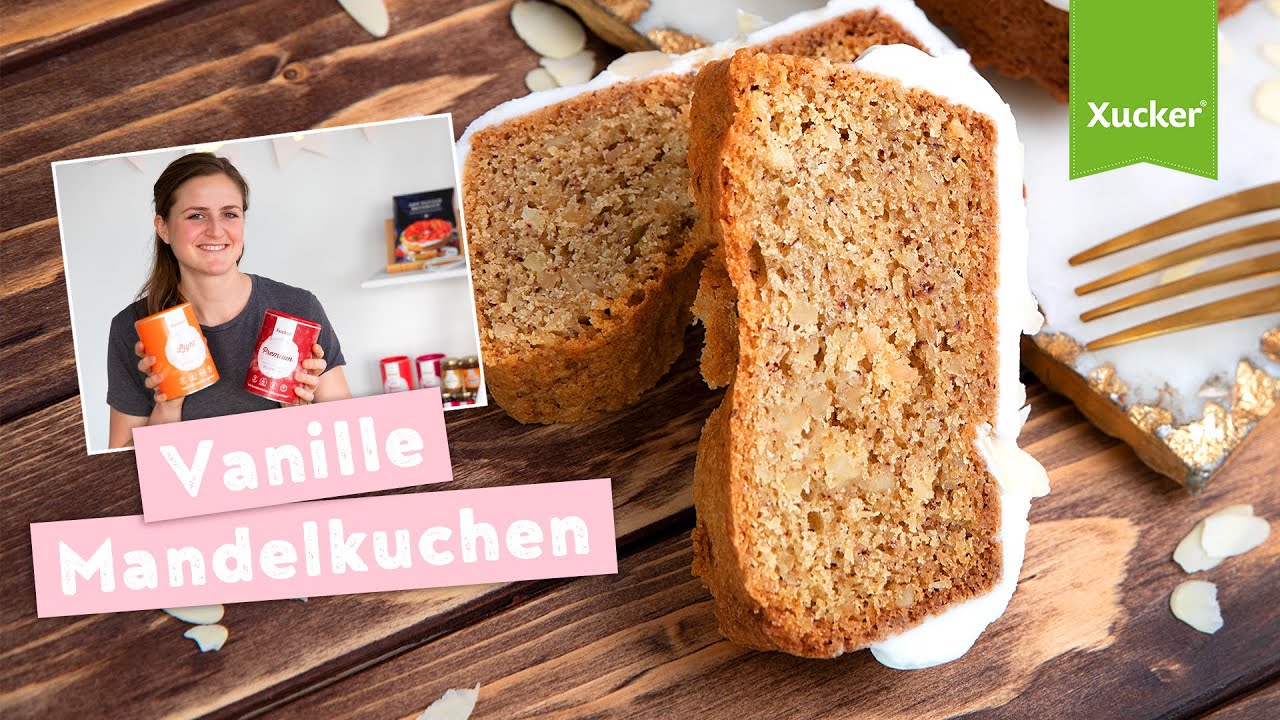 Vanille-Mandelkuchen | OHNE ZUCKER | Lower Carb Rezept mit Xucker statt Zucker