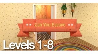 Can You Escape Walkthrough Levels 1-8