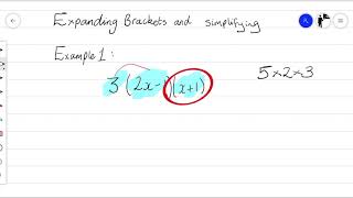 Expanding brackets and simplifying-Example 1