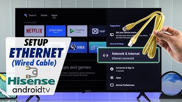 HiSense Smart Android TV: How to Setup Ethernet Wired Internet Connection! [LAN]