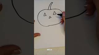 How To Draw Easy Pumpkin 🎃🎃🎃  #shorts #draw #simpleart