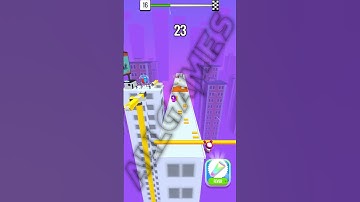 Roof Rails LVL 16 Gameplay FUN GAME #shorts #RoofRails #fungames #viralvideo