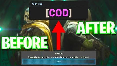 HOW TO GET A REGIMENT CLAN TAG THATS ALREADY TAKEN ON MODERN WARFARE ( CoD MW Coloured Clan Tag )