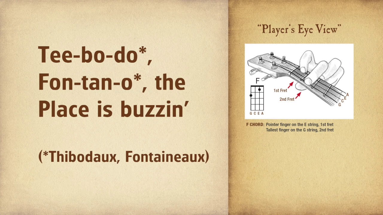 On the Bayou Easiest 2chord Ukulele Play Along Song YouTube