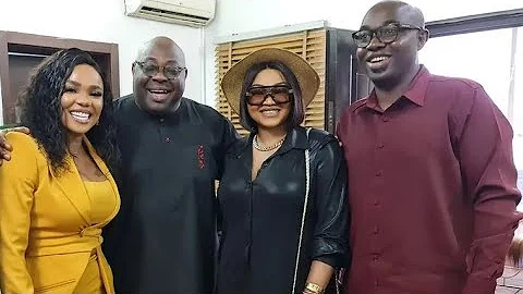 IYABO OJO, MERCY AIGBE AND HUSBAND, ADEKAZ VISIT AARE DELE MOMODU AHEAD OF IYABO OJO TV PROGRAMME