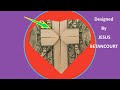 Dollar Origami Heart "CROSS"  "Step, by step very easy  "INSTRUCTIONS"